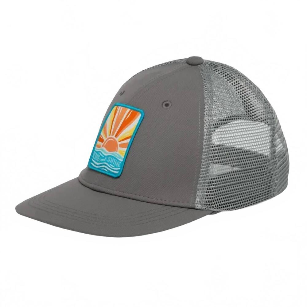 NEW SUNDAY AFTERNOONS kids' feel good trucker hat in rise and shine/ charcoal